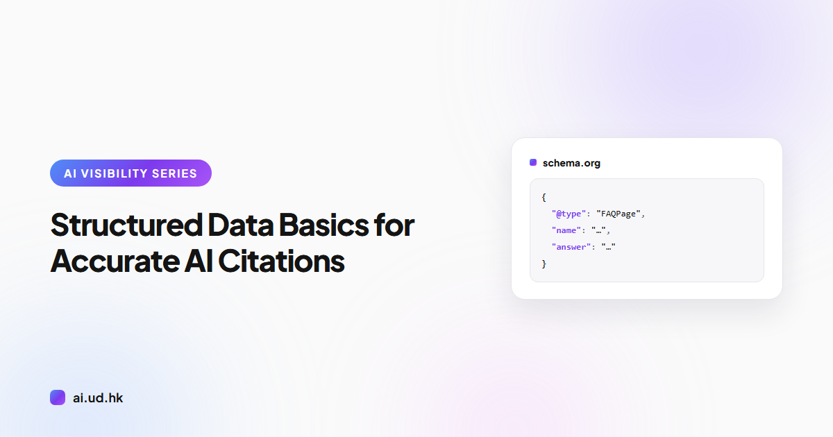 Structured Data Basics for Accurate AI Citations